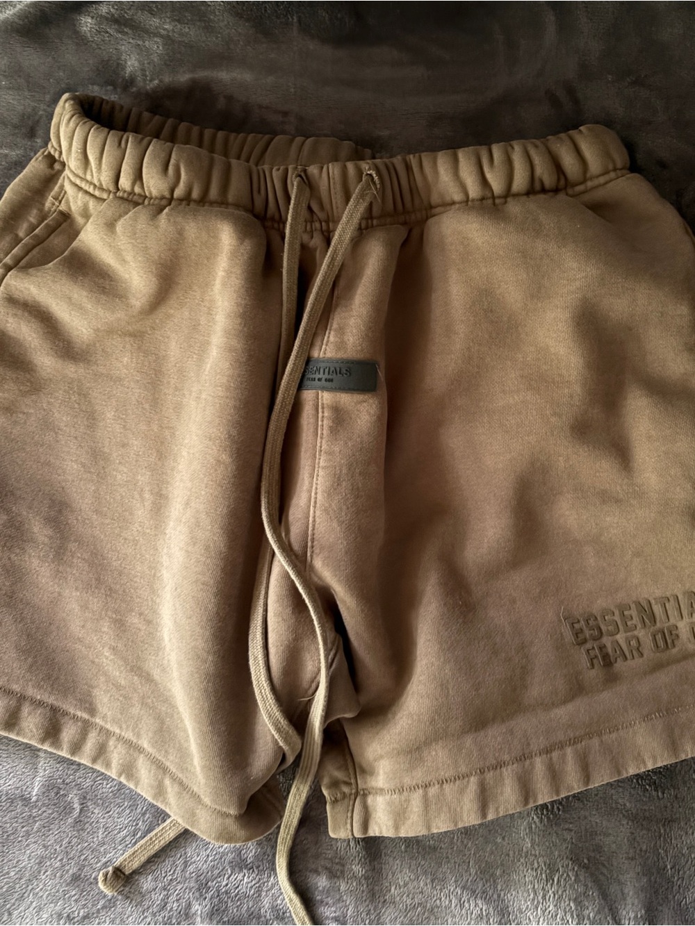 Essentials Men's Tan Athletic Sweat Shorts
